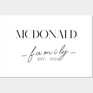 Mcdonald Family EST. 2020, Surname, Mcdonald Posters and Art